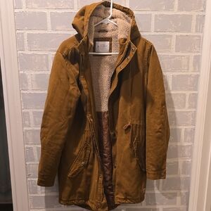 Cotton On Brown Military Field Jacket with Hood
